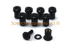 BMW S1000RR Carenado y parabrisas aluminio negro clips pernos (2009–2011)