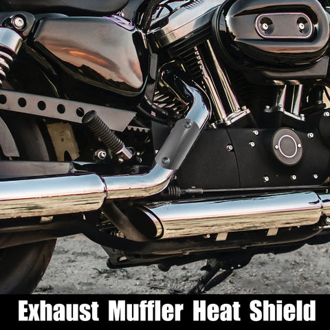 Motorcycle ATV Universal Exhaust Muffler Pipe Protector 5.63'' Black
