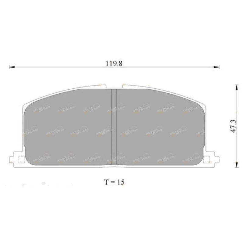 Toyota Starlet EP82 EP91 Front Brake Pad Set (1996–1999)