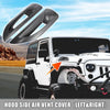 Jeep Wrangler JK JKU Unlimited Rubicon Hood Side Air Vent Covers (2007-2017)