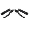 Yamaha YZF R1 R6 Black Extendable Brake Clutch Lever Grip Set
