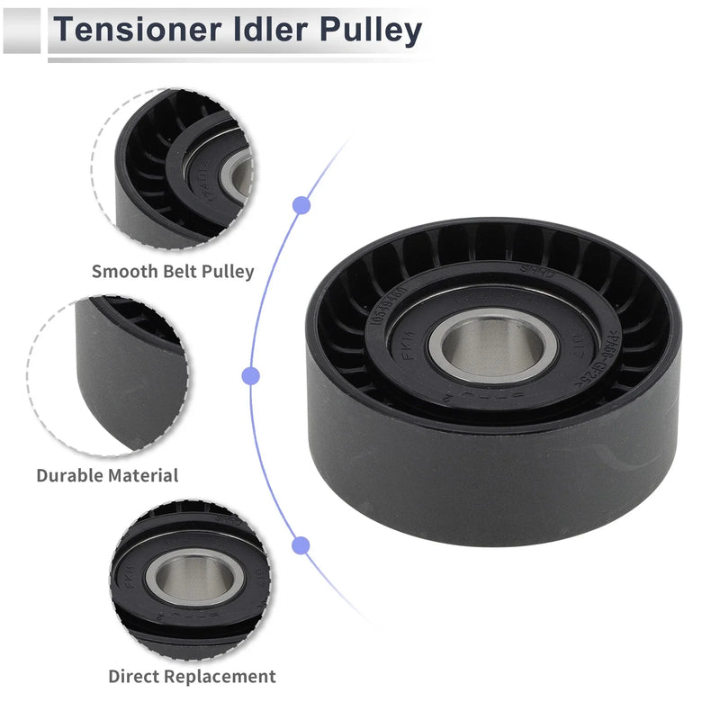 Porsche Cayenne (2011-2018) Black 1 x Piece Drive Belt Idler Pulley