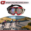 Motorcycle Riding Goggles Blue Purple Lens Red Black Frame PC TPU