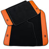 Rolls Royce Cullinan (2018-2023) - Orange Leather Black Floor Mats
