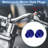 Motorcycle Motorcycle Mirror Hole Plugs Right Hand M10x1.25 Blue Screws
