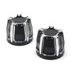 Harley Softail Touring Street Glide Dyna XL Black Front Axle Nut Cap Covers