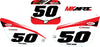 Honda CRF 50 (2004-2012) Digger Style Stickers Custom Number Plate Graphics