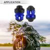 Make Model 2 x 15mm Aluminum Alloy Plastic Motorcycle Slider Frame Blue