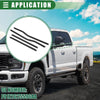 Ford F-250 2013-2016 Rubber Seal Black 2 x Pieces Window Weatherstrip