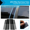 Honda Civic Sedan 8x Black Pillar Post Covers (2012-2015)