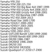 Yamaha YFB YFM 250 YFZ 450 350 YZ400 Fuel Tap (1998)