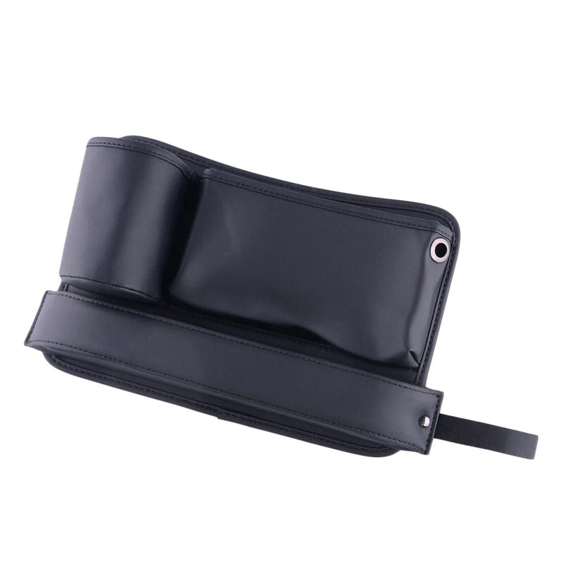 Car Seat - Black Left Side Gap Filler Phone Holder Organizer