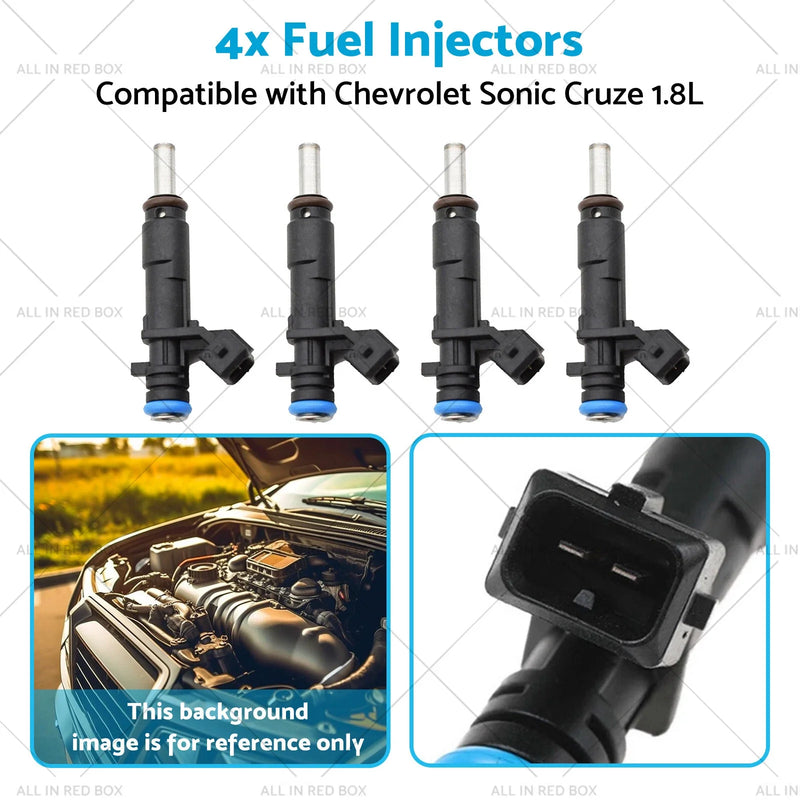 Chevrolet Sonic, Cruze 1.8L 4 x Fuel Injectors (2011-2016)