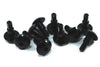 2 x Aluminio Negro carenado Tornillo m6 x 20mm + 10mm Hombro