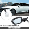 Honda Accord 3 Pin Left Side Door Mirror Assembly Black (2018-2022)