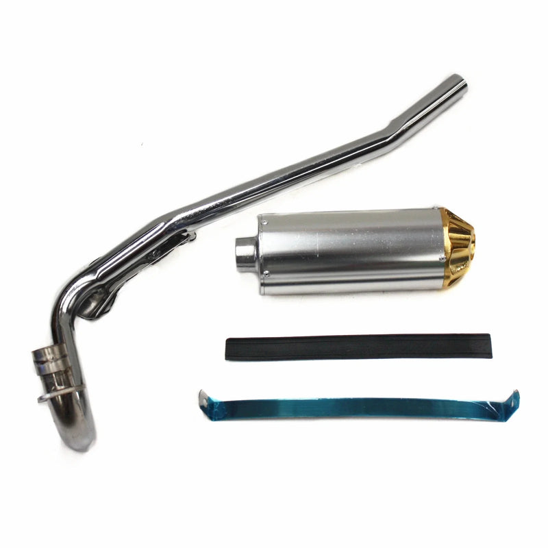 90cc 110cc 125cc 140cc PIT PRO Dirt Bike GOLD Exhaust Pipe Muffler System
