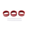 Subaru Forester XV Crosstrek WRX STi Red AC Climate Control Knob Ring Covers (2014-2021)