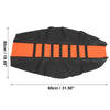 Universal Motorcycle Dirt Bike Seat Cover / Universal / Faux Leather Orange/Black