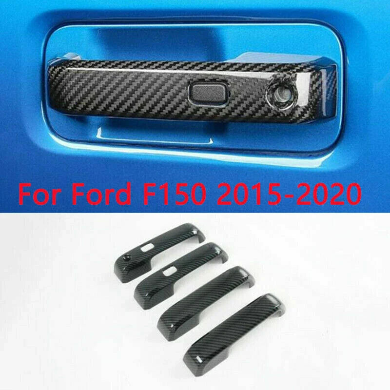 Ford F150 Carbon Fiber ABS Side Rearview Mirror & Door Handle Trim (2015–2020)