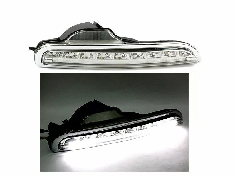 Porsche Boxster Fog Light 2 x LED DRL Bumper Lamp Clear (2005-2008)
