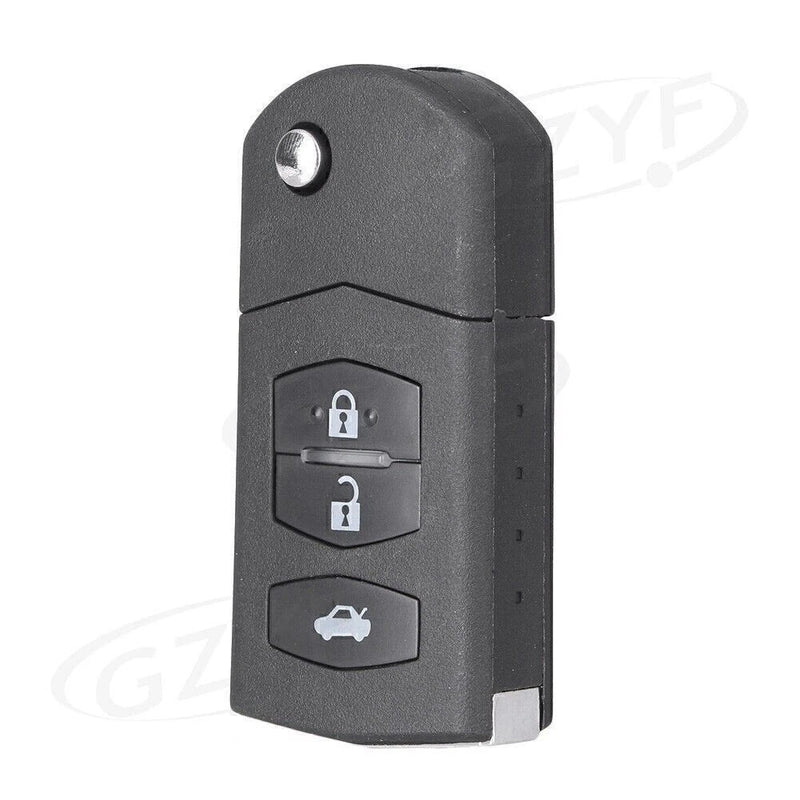 Mazda 3, 5, 6 Remote Key Case 3 Button Flip Key Shell (2004-2013)