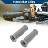 Motorcycle 7/8" 22mm Hand Grips Rubber Gray