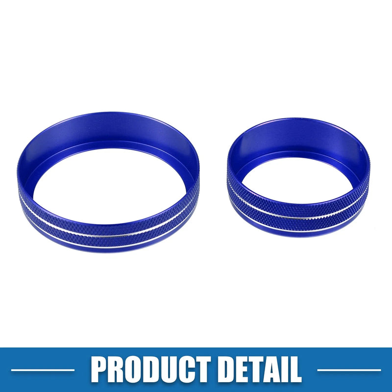 Nissan Rogue (2021-2022) Blue 3 x Console AC 4WD Mode Switch Knob Rings