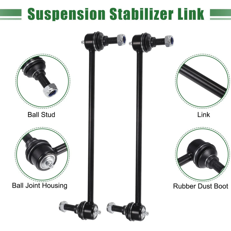 Dodge Grand Caravan 10 x Front Suspension Kit Inner Outer Tie Rod Ends (2008-2020)