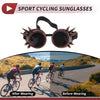 Motorcycle Riding Goggles Black Lens Red Copper Frame Glass ABS