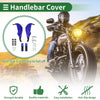 Motorcycle Rubber Diamond Pattern Blue 2 x Hand Grips Cover Kit