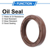 Oil Seal 30x40x7mm Brown 2 Pcs Seal Ring Rotary Shaft Seal FKM Rubber