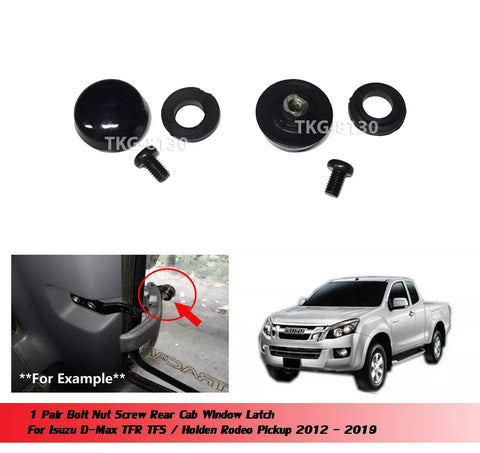 Isuzu Dmax 2 x Nut Screws Rear Cab Window Latch Lock (2012-2019)