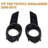 Toyota Highlander 2 x Pair Front Fog Lights Covers Bezels Black (2008–2010)