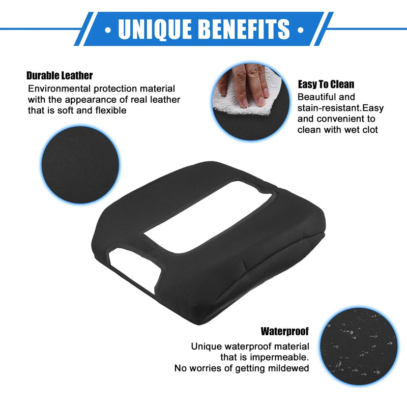 GMC Sierra Black Armrest Protector Cover Pad Replacement (2014-2017)
