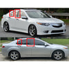 Acura TSX 6 x Gloss Black Pillar Post Covers Door Window Trim (2009–2014)