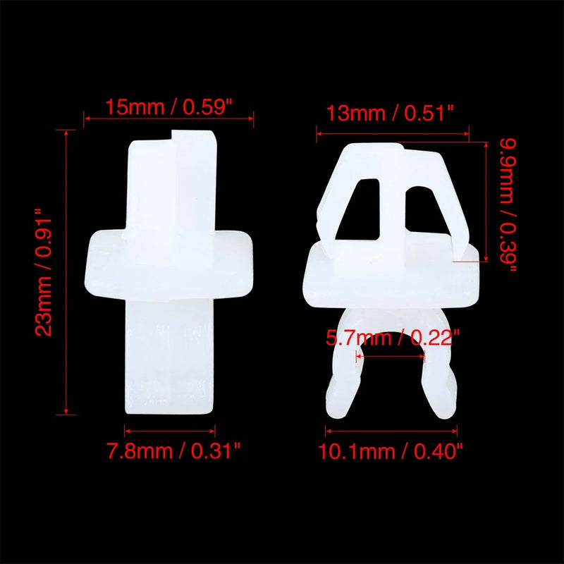 Mitsubishi V31 V32 V33 20 x Plastic Hood Prop Rod Clips