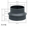 Car 75mm-90mm Parking Heater Air Pipe Reducer Adapter (No Year Specified)
