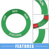 Dodge Charger Challenger Aluminum Alloy Green Engine Start Button Sticker
