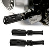 Harley Softail Deluxe Black Rear Passenger Footpegs (2018-2025)