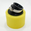 PIT PRO Quad Dirt Bike ATV 45mm Yellow Bent Angled Foam Air Filter Pod