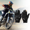 L Motorcycle Gloves Breathable Full Finger Nylon Outdoor Gloves Black 1 Pair