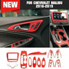 Chevrolet Malibu Red Carbon Fiber Interior Trim Stickers (2016–2019)