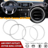 Toyota Tacoma 4x Interior A/C Vent Outlet Ring Trim Cover Decor (2016–2022)