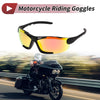 Men and Women Motorcycle Riding Goggles Red Lens Black Frame Shades Glasses