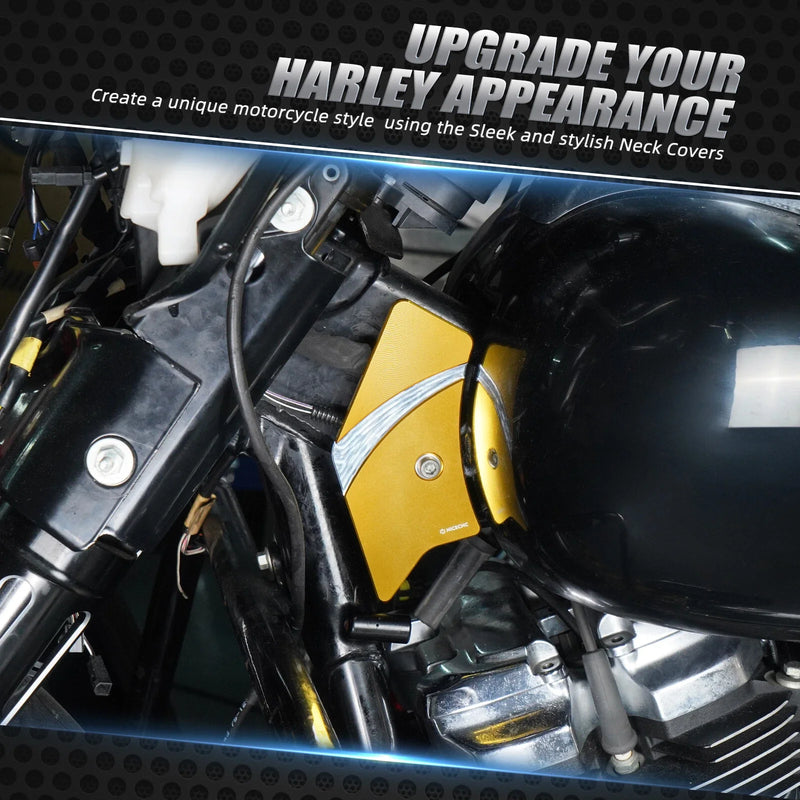 Harley Ultra Limited FLHTK 1 Pair Gold Aluminum Neck Covers (2017-2022)