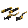 Suzuki GSX-S750 Gold Extendable Brake Clutch Levers & Handlebar Grips (2017-2023)