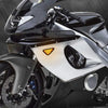 Motorcycle - Smoke Amber LED Triangle Flush Mount Turn Signal Light (12v)