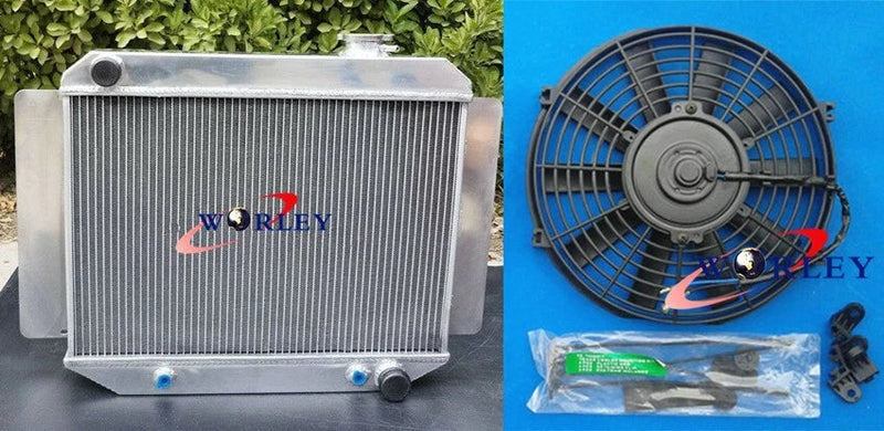 Holden HR HK HT HG 6Cyl Auto / Manual Aluminum Radiator & Fan (66-71)
