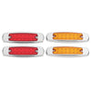 Trailer 4 x 12 LED Sealed Side Marker Clearance Lights (Red & Amber)
