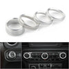 Jeep Wrangler JL 4 x Silver Air Conditioner Knob Ring Covers (2018-2020)